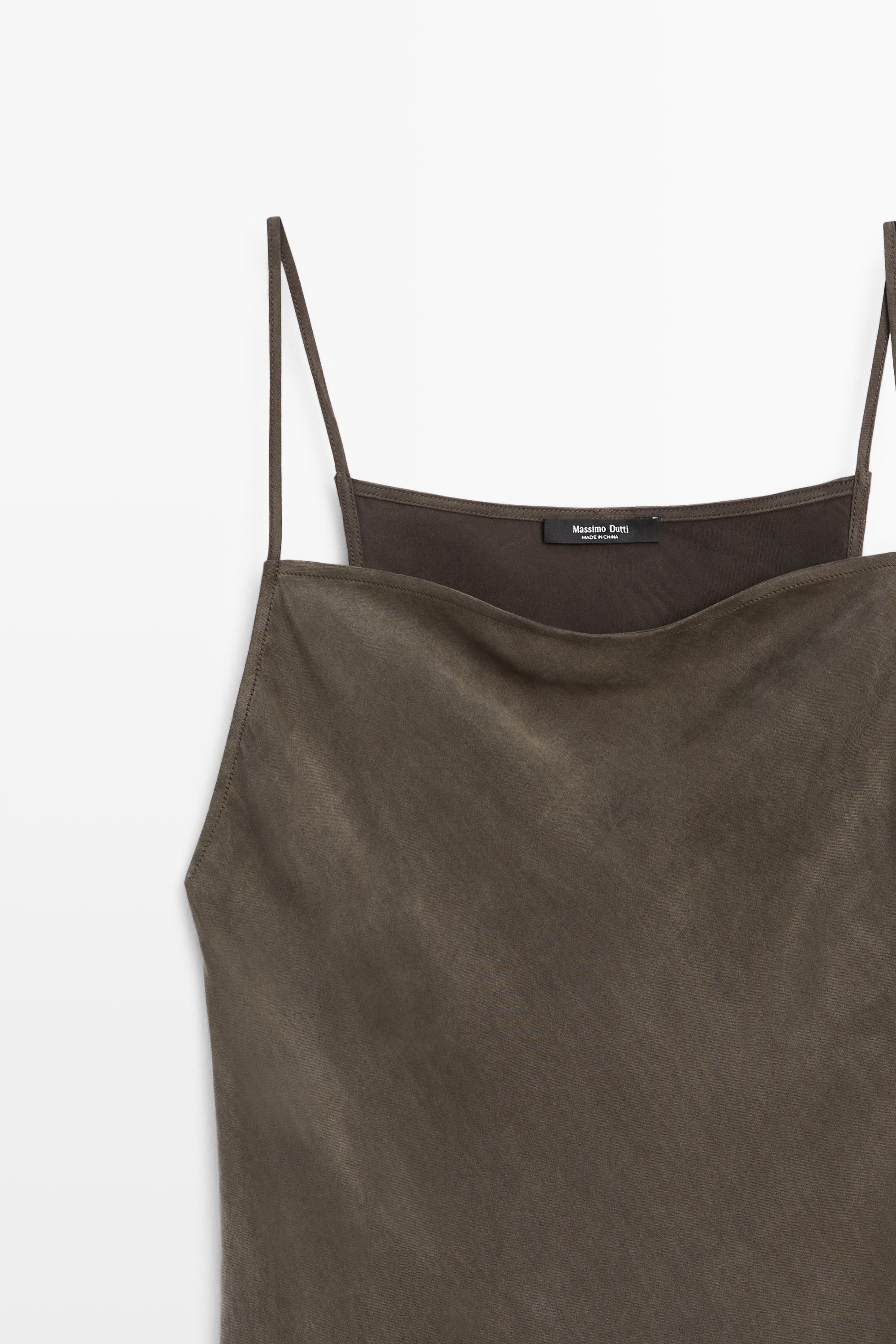 Robe nuisette fluide à fines bretelles